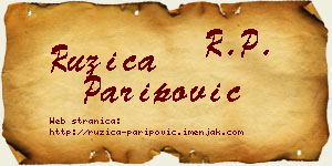 Ružica Paripović vizit kartica